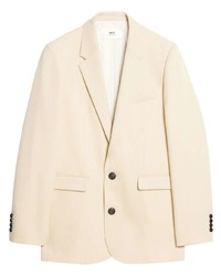 Мужской бежевый шерстяной пиджак от Ami Paris