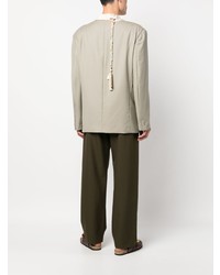 Мужской бежевый шерстяной пиджак от Magliano