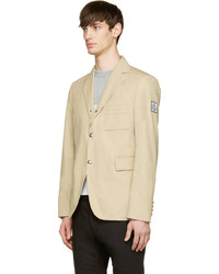 Мужской бежевый шерстяной пиджак от Moncler