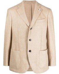 Мужской бежевый шерстяной пиджак от Luigi Bianchi Mantova