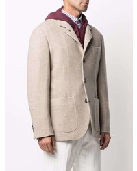 Мужской бежевый шерстяной пиджак от Brunello Cucinelli