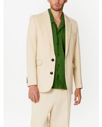 Мужской бежевый шерстяной пиджак от Ami Paris