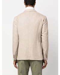 Мужской бежевый шерстяной пиджак от Tagliatore
