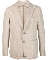 Мужской бежевый шерстяной пиджак от Tagliatore