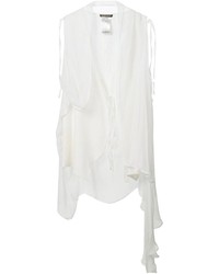 Женская белая безрукавка от Ann Demeulemeester