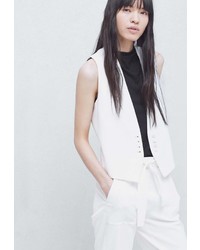 Женская белая безрукавка от Mango