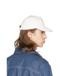 Мужская белая бейсболка с принтом от Versace