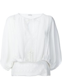 Белая блуза-крестьянка