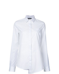 Белая блуза на пуговицах в вертикальную полоску от Rokh
