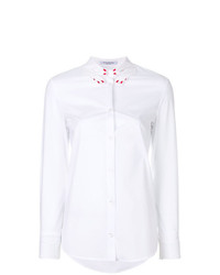 Белая блуза на пуговицах с вышивкой от Vivetta