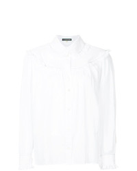 Белая блуза на пуговицах от Alexa Chung