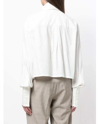 Белая блуза на пуговицах от Aalto
