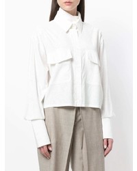 Белая блуза на пуговицах от Aalto