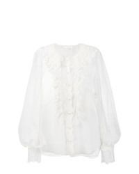Белая блуза на пуговицах от Chloé