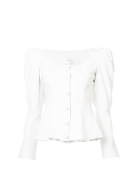 Белая блуза на пуговицах от Christian Siriano
