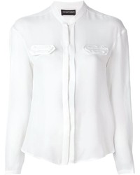 Белая блуза на пуговицах от Emporio Armani