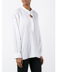 Белая блуза на пуговицах от Vince