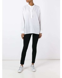 Белая блуза на пуговицах от Vince