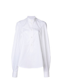Белая блуза на пуговицах от Hed Mayner
