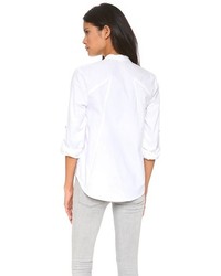 Белая блуза на пуговицах от Helmut Lang