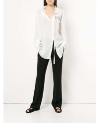 Белая блуза на пуговицах от Ann Demeulemeester