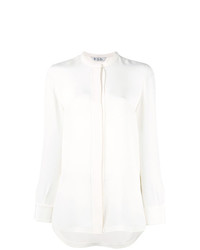 Белая блуза на пуговицах от Loro Piana