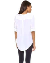 Белая блуза на пуговицах от Equipment