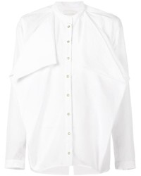Белая блуза на пуговицах от Maison Rabih Kayrouz