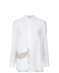 Белая блуза на пуговицах от Mara Mac