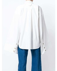 Белая блуза на пуговицах от A.W.A.K.E.