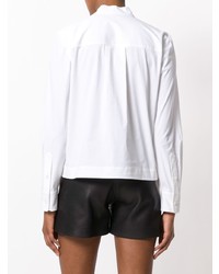 Белая блуза на пуговицах от Theory