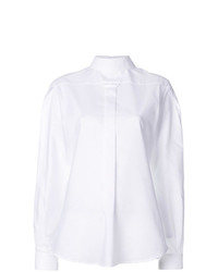Белая блуза на пуговицах от R13