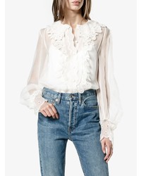 Белая блуза на пуговицах от Chloé