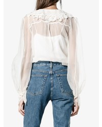 Белая блуза на пуговицах от Chloé