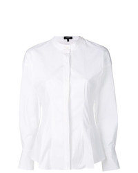 Белая блуза на пуговицах от Theory