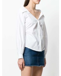 Белая блуза на пуговицах от Frame Denim