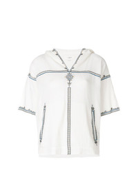 Белая блуза с коротким рукавом с вышивкой от Isabel Marant Etoile