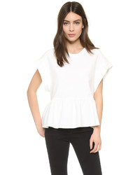 Белая блуза с коротким рукавом с рюшами от Iro . Jeans