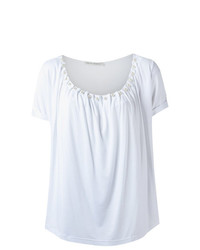Белая блуза с коротким рукавом с украшением от Martha Medeiros