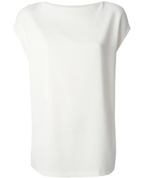 Белая блуза с коротким рукавом от Alberto Biani