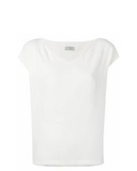 Белая блуза с коротким рукавом от Alberto Biani
