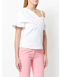 Белая блуза с коротким рукавом от Theory