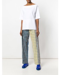 Белая блуза с коротким рукавом от Marni