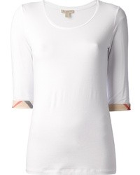 Белая блуза с коротким рукавом от Burberry