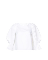 Белая блуза с коротким рукавом от DELPOZO