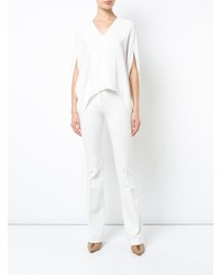 Белая блуза с коротким рукавом от Derek Lam