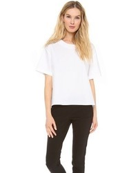 Белая блуза с коротким рукавом от DKNY