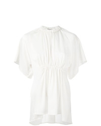 Белая блуза с коротким рукавом от Ellery