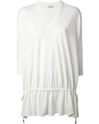 Белая блуза с коротким рукавом от Givenchy