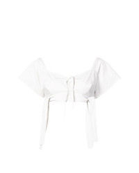 Белая блуза с коротким рукавом от Isa Arfen
